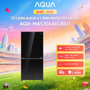 Tủ lạnh 4 cửa AQUA Inverter 495L AQR-MA570XA(GB)U1 - Freeship toàn quốc - Bảo hành 2 năm