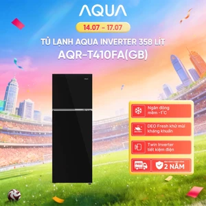 Tủ lạnh ngăn đông trên Aqua Inverter 347L AQR-T410FA(GB) - Bảo hành 2 năm - Freeship toàn quốc