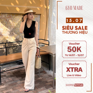 [NEW] Quần kaki nữ dáng loe nhẹ GYOMADE® chất kaki nhung cao cấp đứng form tôn dáng thanh lịch | GQ023