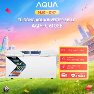 Tủ đông Aqua Inverter 515 Lít AQF-C6102E