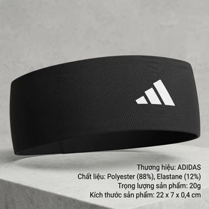 Băng Đô Thể Thao Adidas ADAC-16211BK-NL | Băng Đeo Đầu Chặn Mồ Hôi Cao Cấp [HÀNG CHÍNH HÃNG]