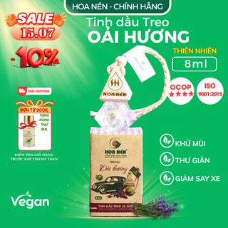 Tinh dầu treo Oải hương nguyên chất - Hoa Nén - Giảm say xe, thư giãn - 8ml