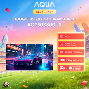 Google Tivi Aqua QLED 4K 50 inch AQT50S800UX - Freeship toàn quốc - Bảo hành 1 đổi 1 trong 730 ngày đối với lỗi màn hình