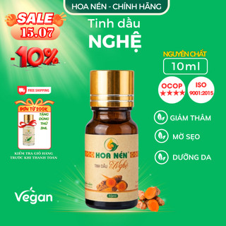 Tinh dầu Nghệ nguyên chất - Hoa Nén - Làm đẹp da, giảm sẹo, thâm - 10ml