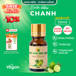 Tinh dầu Chanh nguyên chất - Hoa Nén - Hương thơm mát, thanh lọc không khí - 10ml
