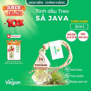 Tinh dầu Treo Sả Java - Hoa Nén - Khử mùi, gi.ảm ẩm mốc, đuổi muỗi, gi.ảm say xe - 8ml