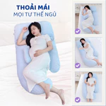 Gối Cho Bà Bầu Chữ G Easy MOM Nâng Đỡ Toàn Thân Giúp Giảm Đau Lưng, Kê Bụng Bầu Cho Mẹ Ngủ Ngon — ảnh 5