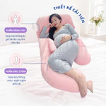 Gối Cho Bà Bầu Chữ G Easy MOM Nâng Đỡ Toàn Thân Giúp Giảm Đau Lưng, Kê Bụng Bầu Cho Mẹ Ngủ Ngon — ảnh 4