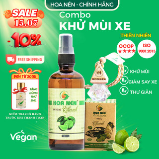 Combo tinh dầu Chanh - Hoa Nén - Khử mùi xe, không gian nhỏ, thư giãn - 100ml