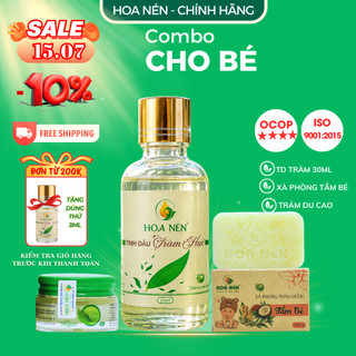 Combo Tinh dầu Tràm + xà phòng Tắm Bé + Cao Tràm bỏ túi - 30ml - Tiết kiệm, tặng quà cho mẹ
