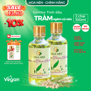 COMBO Tinh dầu Tràm Huế NGÂM CỦ NÉN 100ml - Hoa Nén - Chuẩn VietGAP, an toàn cho mẹ và bé sơ sinh