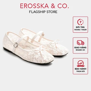 - [FORM 1.5] - Giày búp bê nữ balletcore lưới phối nơ màu trắng - EL085