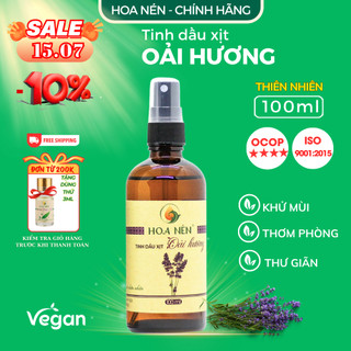 Chai Xịt Tinh dầu Oải Hương 100ml - Hoa Nén - Tạo mùi thơm, khử mùi, ch.ống ẩm mốc, đuổi muỗi.