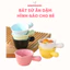 Bát ăn dặm hình gáo tay béo 120ml, Chén gốm sứ đồ dùng ăn dặm cho bé an toàn, nhiều màu sắc