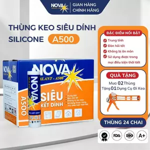 Keo Silicone Nova A500, Keo Trung Tính Một Thành Phần, Đàn Hồi Cao, Chịu Thời Tiết Tốt - Nova Sealant.