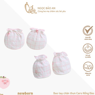 NBAn (0-3M) Set bao tay chân thun cho bé sơ sinh cotton mềm mịn thoáng mát không bị ngấn tay