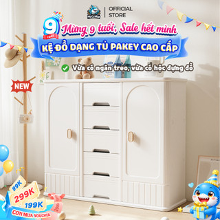 [Mẫu Mới] Kệ Đựng Đồ Cho Bé Pakey Nhiều Ngăn Cao Cấp, Kệ Tủ Sơ Sinh Đa Năng Dung Tích Lớn Có Tấm Hậu