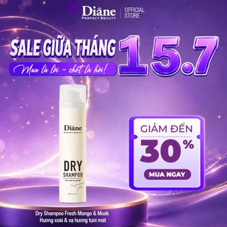 Dầu gội khô sạch dầu tơi tóc không bết dính Diane Perfect Beauty Dry Shampoo Fragrance Free