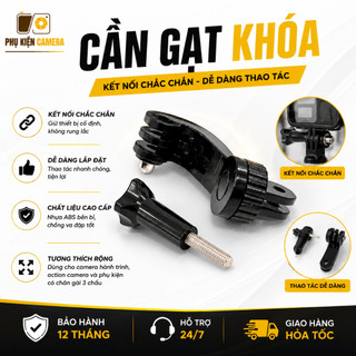Cần Gạt Khóa Ngàm GoPro + Vít Vặn Tay – Phụ Kiện Cố Định Camera Hành Trình Chắc Chắn