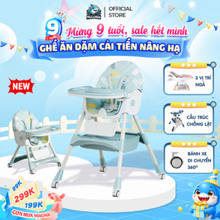 Ghế Ăn Dặm Cho Bé Pakey - Ngả Lưng, Gấp Gọn Nâng Hạ Độ Cao Dễ Dàng
