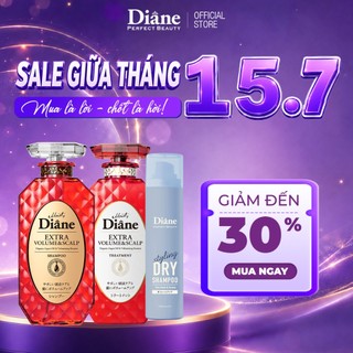 Combo gội xả Moist Diane Extra Volume & Scalp 450ml*2 + Dầu gội khô Dry Shampoo