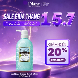 Sữa Tắm Dưỡng Ẩm Da Khô Mềm Mịn Da Hương Bạc Hà Moist Diane Botanical Refresh & Moist 500ml