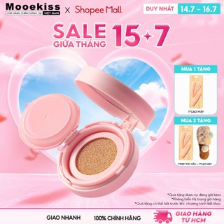 [LIVE] Cushion Phấn Nước Mooekiss Soft Light Lớp Nền Lì Mịn Nhẹ Tênh, Kiểm Soát Dầu Lâu Trôi 24H (3.2g)