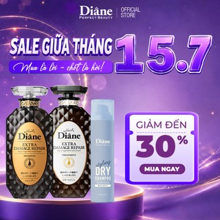 Combo gội xả phục hồi tóc hư tổn nặng Moist Diane Extra Damage Repair + Dry Shampoo