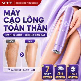 Máy Cạo Lông Nữ Toàn Thân VTT, Cạo Vùng Kín Bikini, Êm Ái Không Rát, Màn Hình LED, Chống Nước IPX7, Sạc Type C, CT03