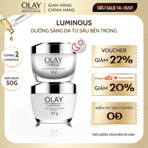 Combo Kem Dưỡng Da Ban Ngày + Ban Đêm OLAY Luminous Sáng da Mờ Thâm Nám 50g