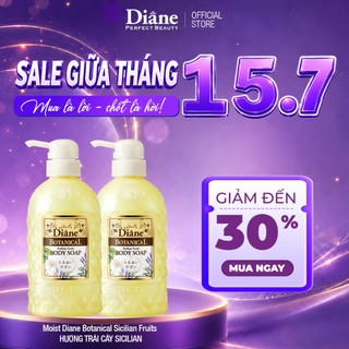 Combo 2 Sữa Tắm Cấp Ẩm Hương Trái Cây Cho Da Khô Nhạy Cảm Moist Diane Botanical Sicilian Fruits