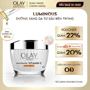 Kem Dưỡng OLAY Luminous Niacinamide & Vitamin C Giúp Mờ Vết Thâm, Đốm Nâu, Dưỡng Sáng Da 50G
