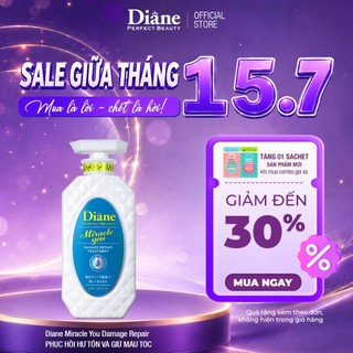 Dầu xả phục hồi hư tổn giữ màu tóc nhuộm tẩy Diane Perfect Beauty Miracle You Damage Repair 450ml