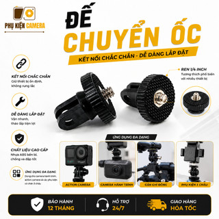 Đế Chuyển Ốc 1/4 sang Ngàm GoPro – Mount Gắn Camera Hành Trình, Vặn Tay Chắc Chắn