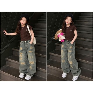 Q16-[tomnaukids] Quần Jean Suông cho bé gái size từ 9-36Kg