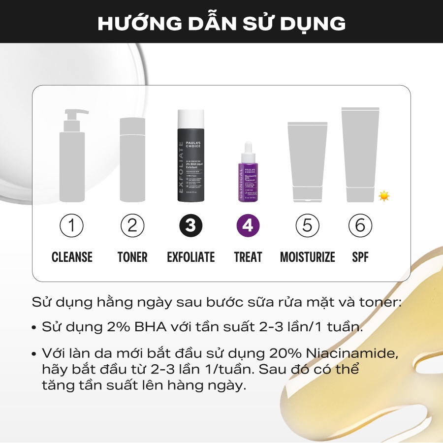 Bộ đôi thu nhỏ lỗ chân lông Paula's Choice Clinical Niacinamide 20% , Skin Perfecting 2% BHA Liquid Mã 8030-2010 | BigBuy360 - bigbuy360.vn