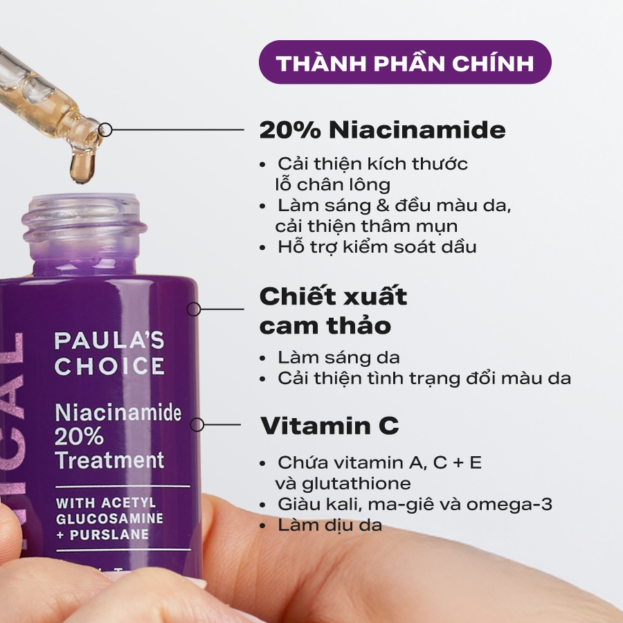 Bộ đôi thu nhỏ lỗ chân lông Paula's Choice Clinical Niacinamide 20% , Skin Perfecting 2% BHA Liquid Mã 8030-2010 | BigBuy360 - bigbuy360.vn