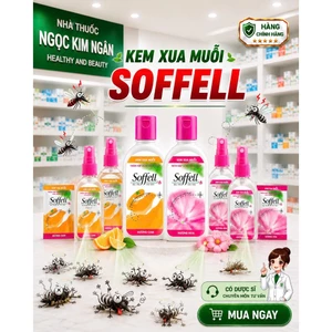 KEM XUA MUỖI SOFFELL HƯƠNG CAM , HƯƠNG HOA - CHỐNG MUỖI SUỐT 10 giờ (60m)