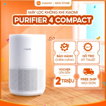 Máy Lọc Không Khí Thông Minh Xiaomi Purifier 4 Compact | Lọc Bụi Mịn, Khử Mùi, Lọc HEPA, Phòng 25m²