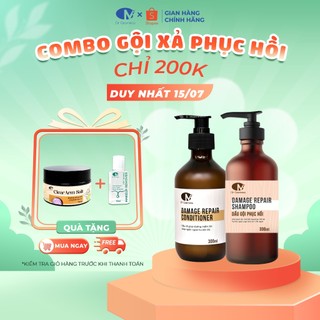 Bộ Gội Xả Phục Hồi Hư Tổn, Sạch Sâu Kiềm Dầu, Không Gây Khô, Suôn Mượt, BóngTóc 300ml Dr Cosmess