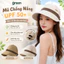 Mũ Chống Nắng Nữ Vành Rộng Phối Viền Thời Trang, Mũ Bucket Chống 99% Tia UV Vải Cotton Cao Cấp
