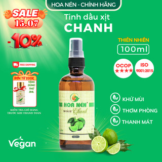 Tinh dầu Xịt Chanh 100ml - Hoa Nén - Hương thơm mát, khử mùi, ẩm mốc, đuổi muỗi, côn trùng