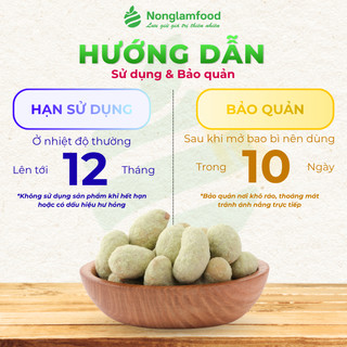 Hạt Điều Wasabi NÔNG LÂM FOOD Giòn Bùi Vị Wasabi Cay Dịu, Hạt Dinh Dưỡng, Đồ Ăn Vặt Túi 45g