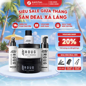 COMBO ROUG - Sáp vuốt tóc Matte Clay, Matt Clay, Bọt tạo kiểu, Gôm - Tạo kiểu linh hoạt