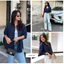 Áo sơ mi nữ GILLEE sơ mi xanh đen dáng oversized, sơ mi form rộng cao cấp thoáng khí thấm hút tốt FAS291.
