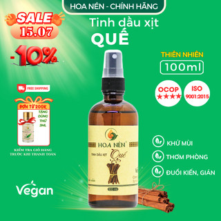 Chai xịt tinh dầu Quế 100ml - Hoa Nén - Nồng ấm thiên nhiên, khử mùi, ẩm mốc, đuổi muỗi, thơm phòn.g