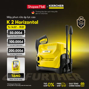 Máy phun rửa áp lực cao Karcher K 2 Horizontal động cơ chổi than, áp lực 110 bar và đã bao gồm dây cấp nước