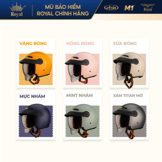 Mũ bảo hiểm xe máy 3/4 Royal M139 Lux có kính âm kèm lưỡi trai che nắng chính hãng tại NSX