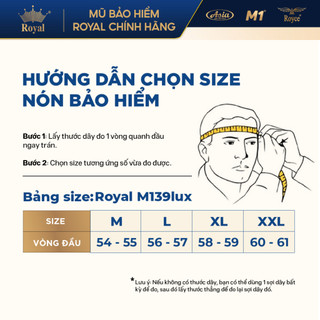 Mũ bảo hiểm xe máy 3/4 Royal M139 Lux có kính âm kèm lưỡi trai che nắng chính hãng tại NSX