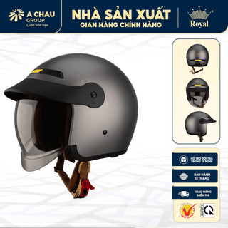 Mũ bảo hiểm 3/4 Royal M139 Lux có kính âm đi xe máy kèm lưỡi trai phù hợp nam nữ, bảo hành 12 tháng